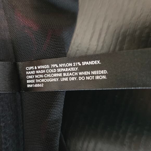 Torrid Black Pink Cherries Perfect T Front Close Boost Women's Bra 48C - Picture 4 of 4